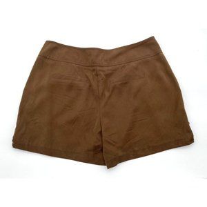 Cache Studded Goldtone Hardware Pocketed Fitted Waist Closure Dress Shorts NWT